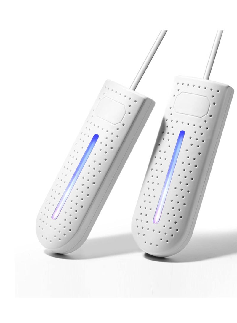 Boot Dryer, Shoes Dryer and Deodorizer, Foot Dryer 65℃ Boot Warmer Dryer with Heat Device, Double‑sided Porous Heat Dissipation for Shoes Sock Gloves(White) - Image 1