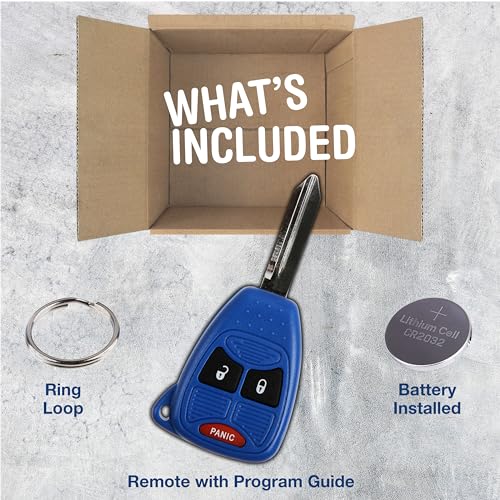 KeylessOption Key Fob Replacement for 2004 2005 2006 2007 2008 2009 2010 2011 2012 2013 2014 2015 2016 2017 Chrysler 300 Dodge Charger Jeep Cherokee Remote, 3-Button OHT692427AA, Self Programming - Image 2