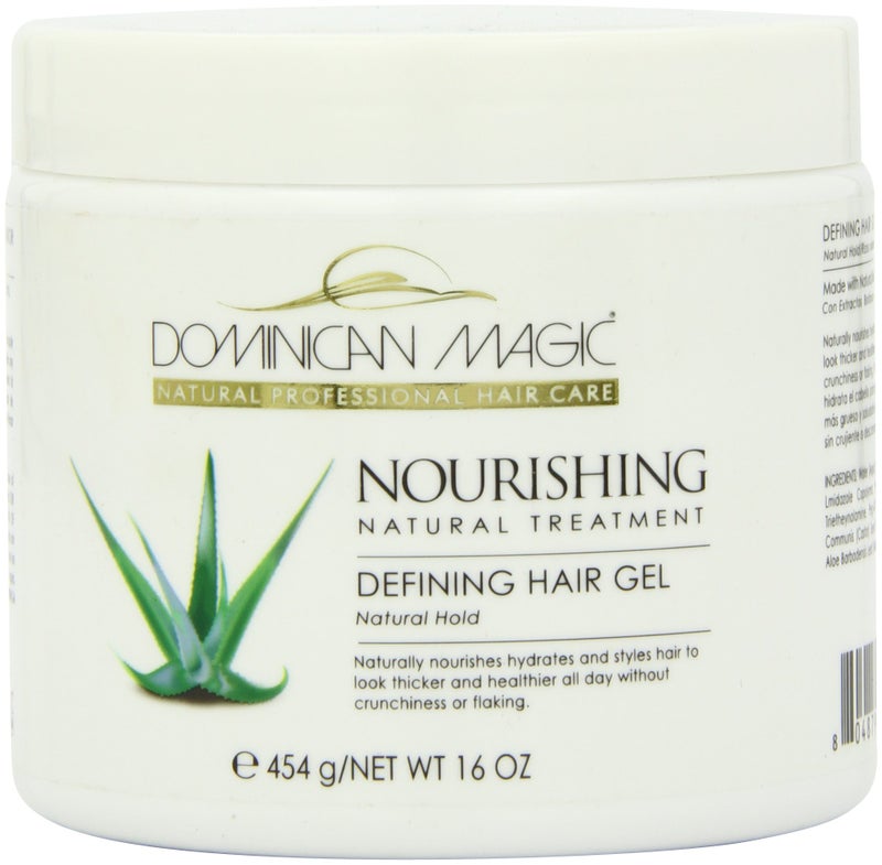Dominican Magic Hair Styling Gel  Strong Hold  Frizz Control  Aloe Vera  Enriched with Natural Extracts for Shine  Moisture  All Hair Types  No Flakes No Crunch  16Oz