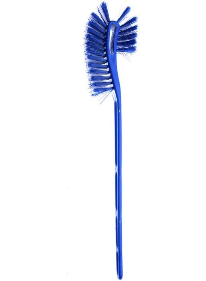 فرشاة تنظيف مرحاض بلاستيكية مزدوجة الجوانب – باللون الازرق– مناسبة للمراحيض الغربية – متينة وسهلة الاستخدام وصديقة للبيئة - Image 2