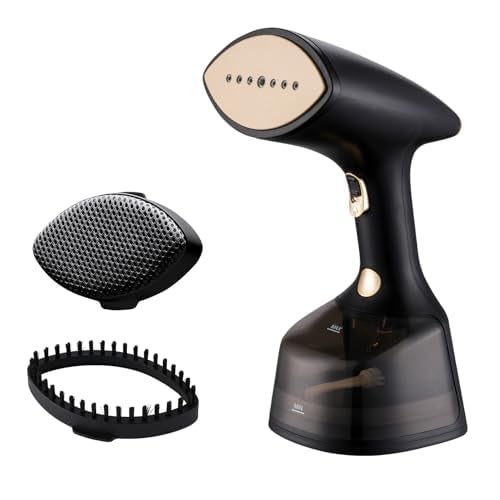 NexLev Handheld Garment Steamer |1800 Watts | 35 g/min | 300 ML | Vertical & Horizontal Ironing for Silk Velvet & | Damage Free Steam for all Cloth Types | 25sec quick heat | 3 Brushes | GS-04 - Image 1