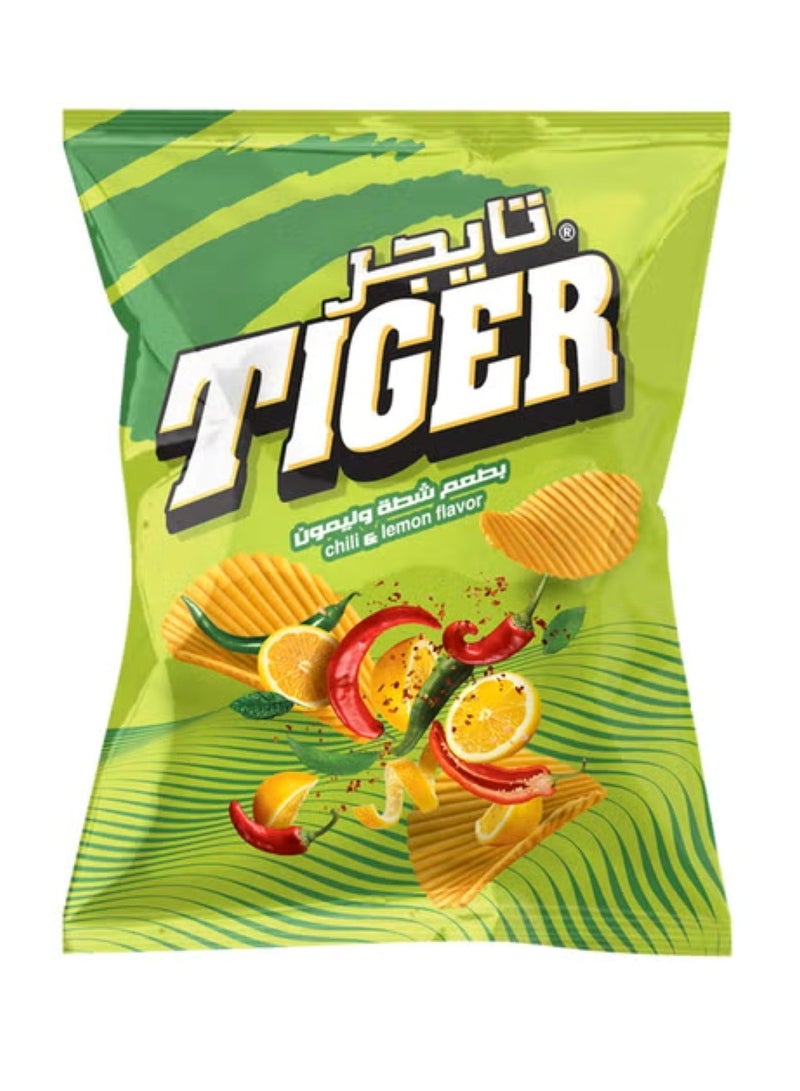 تايجر رقائق البطاطس بالشطة و الليمون، 100 غرام