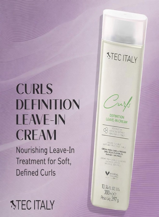 Tec Italy Curls Curl Defining Leave-In Cream for Curly Wavy Hair Moisturizing Frizz Control Soft Hold Styling Defines Curls Adds Shine Smoothness Lightweight Daily Use 10.14 fl oz Size Care - Image 2