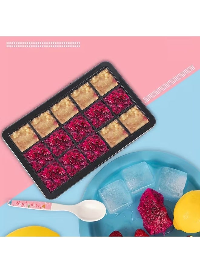 Goolsky Silicone Ice Cube Trays, with Each Tray Easily Release 15 Cubes of Ice, Non-Bpafree, Reusable, Suitable for Refrigerator, Beverages, Chocolate, Juice - Image 5