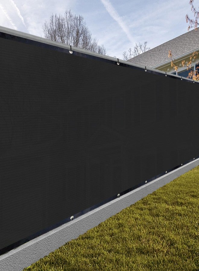 SUNNY GUARD Privacy Screen Fence 6' x 50' Black Heavy Duty Dustproof Denoise Fencing Mesh Fabric Shade Net Cover for Outdoor Wall Garden Yard Pool Deck(We Make Custom Size) - Image 1