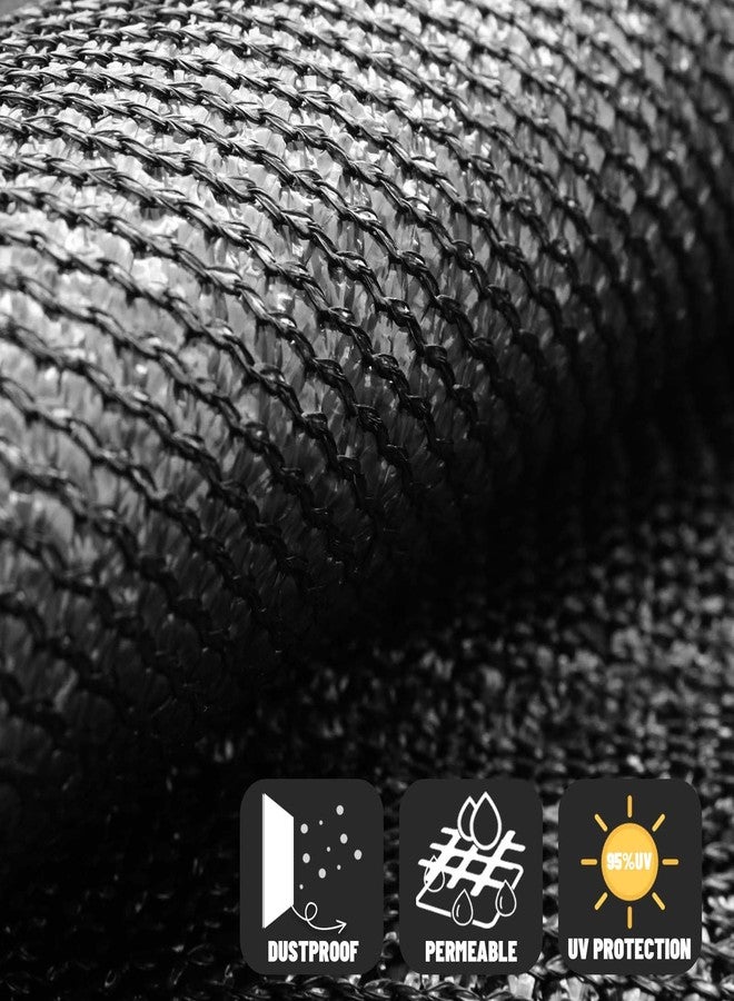 SUNNY GUARD Privacy Screen Fence 6' x 50' Black Heavy Duty Dustproof Denoise Fencing Mesh Fabric Shade Net Cover for Outdoor Wall Garden Yard Pool Deck(We Make Custom Size) - Image 2