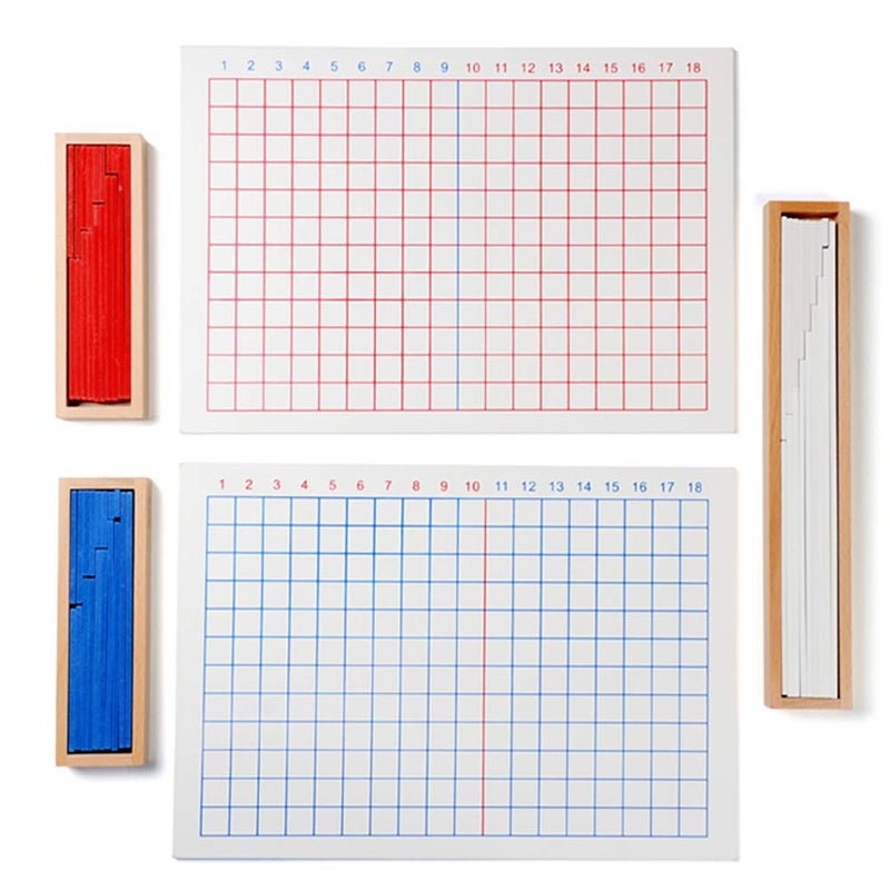 Kghios Montessori Addition and Subtraction Board Montessori Math Toys Material for Toddlers KidsAddition Subtraction Board - Image 3