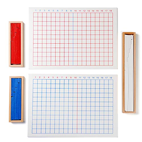 Kghios Montessori Addition and Subtraction Board Montessori Math Toys Material for Toddlers KidsAddition Subtraction Board - Image 1