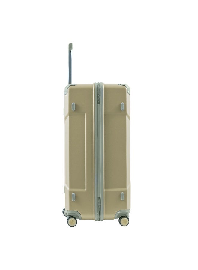 Tom Cruiser 28" Large Trunk Case – 100% Polycarbonate Max-Volume Checked Luggage with TSA Lock & 2-Year Warranty – Beige - Image 4