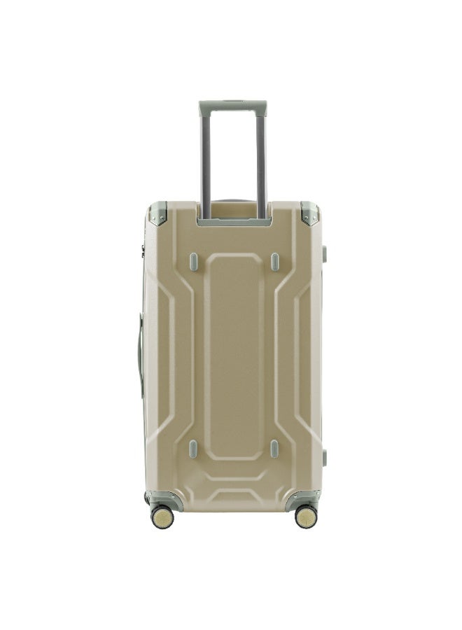 Tom Cruiser 28" Large Trunk Case – 100% Polycarbonate Max-Volume Checked Luggage with TSA Lock & 2-Year Warranty – Beige - Image 3