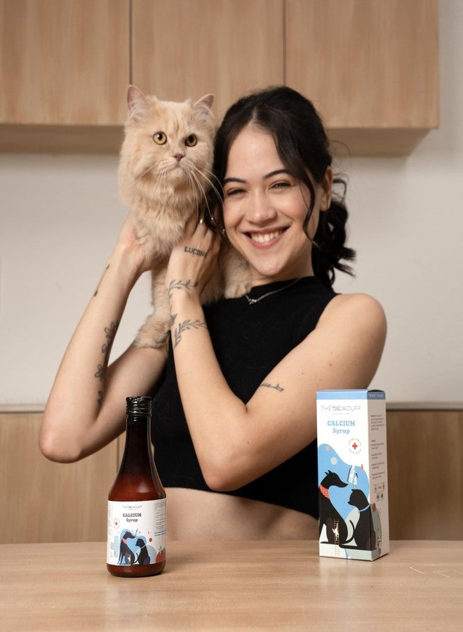 The Wouff Calcium Syrup for Dogs & Cats - Bone & Joint Support | Chicken Flavour | 200ml Pet Supplement - Image 3
