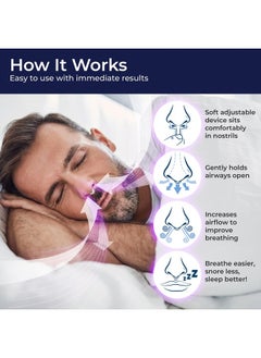 Rhinomed Mute Nasal Dilator For Snore Reduction Antisnoring Aid Solution Improve Airflow Comfortable Nose Vents Breathing Size Large 3Pk  - Image 3