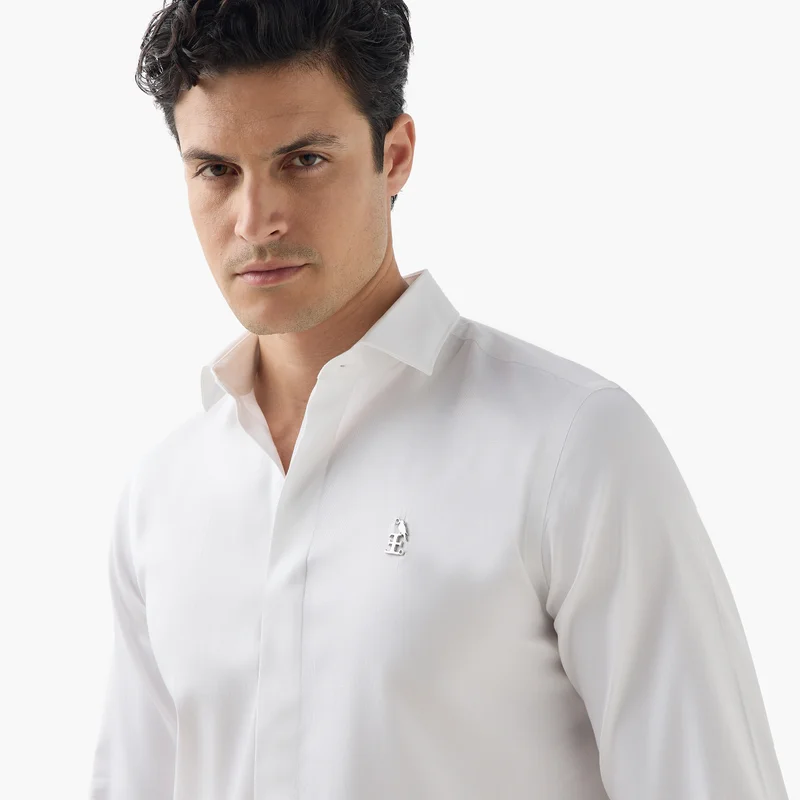 Emperor Emperor Regular Fit Logo Detail Shirt with Long Sleeves
