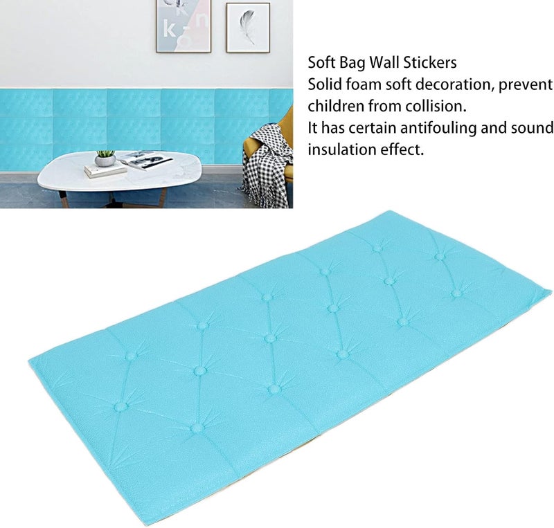 klarako 130pcs Self Adhesive Soft Pack Wall Foam Stickers, 3D Thicken Waterproof Sound Insulation Foamed Soft Package, Removable Wall Panels Decoration For Living Room Bedroom Background Wall(#1) - Image 5