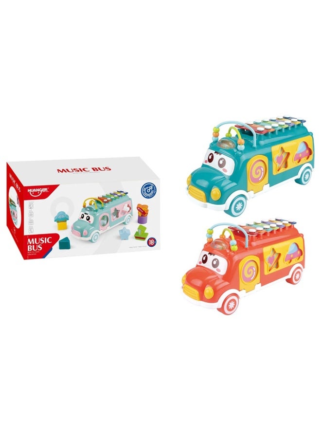 هوانجر Melody Express Interactive Music Bus – Educational Learning Toy for Toddlers - Image 1