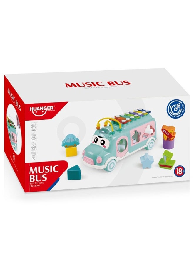 هوانجر Melody Express Interactive Music Bus – Educational Learning Toy for Toddlers - Image 4
