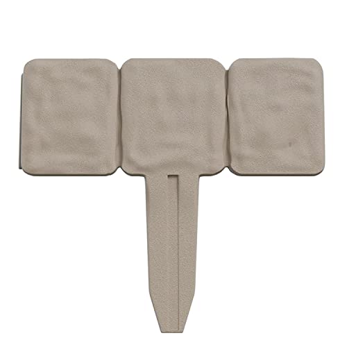 Pure Garden Garden Edging - 10-Piece Outdoor Decorative Flower Bed Border Set for Landscaping - 8-Foot Interlocking Stone Trim with Stakes by Pure Garden (Putty) - Image 1
