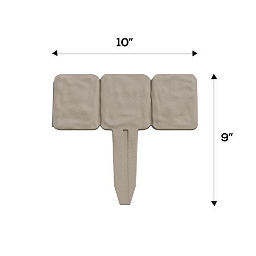 Pure Garden Garden Edging - 10-Piece Outdoor Decorative Flower Bed Border Set for Landscaping - 8-Foot Interlocking Stone Trim with Stakes by Pure Garden (Putty) - Image 2