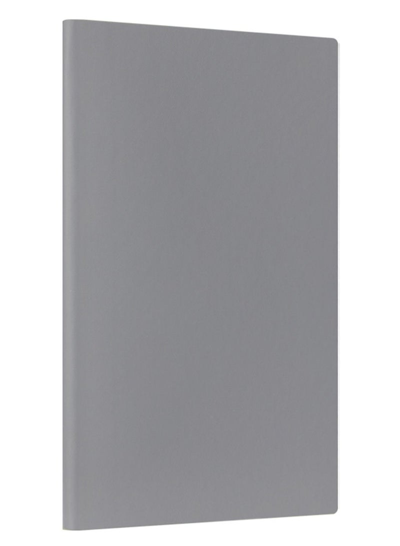 Deli A5 Size Soft Cover Notebook 80 Sheets Grey Cover - Image 1