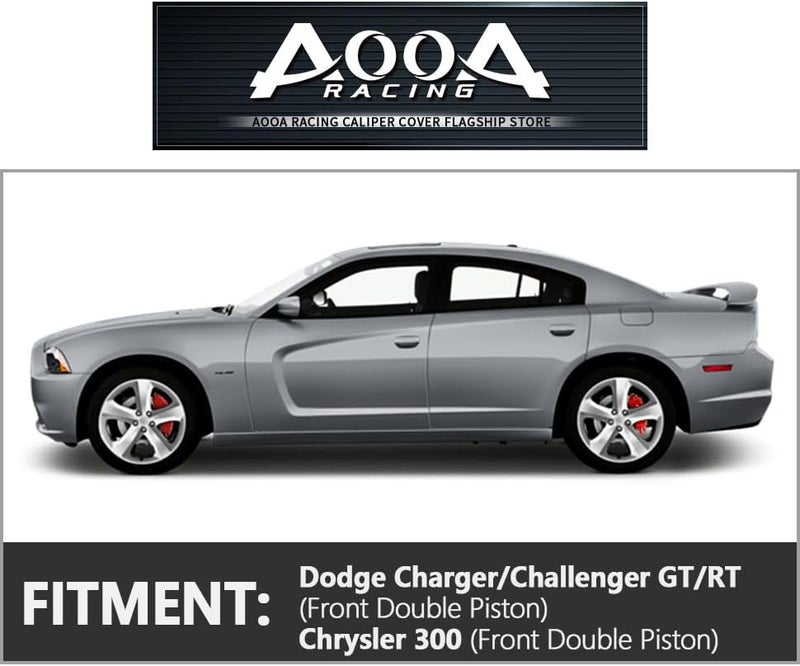 AOOA Aluminum Blue Caliper Covers for Dodge Charger/Challenger GT/RT/Chrysler 300 (Set of 4) - Image 3
