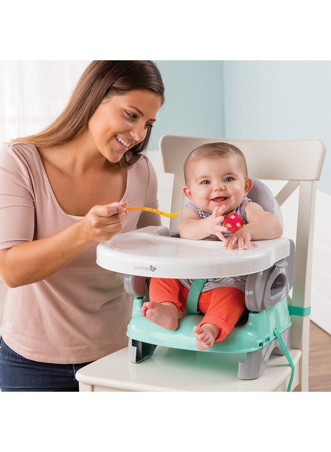 إنجنيونتي مقعد معزز قابل للطي مريح فاخر للجنسين من إنجينيويتي باي سمر مع صينية طعام، وأشرطة كرسي معززة آمنة، ووسادة مقعد قابلة للإزالة، باللون الرمادي - Image 4