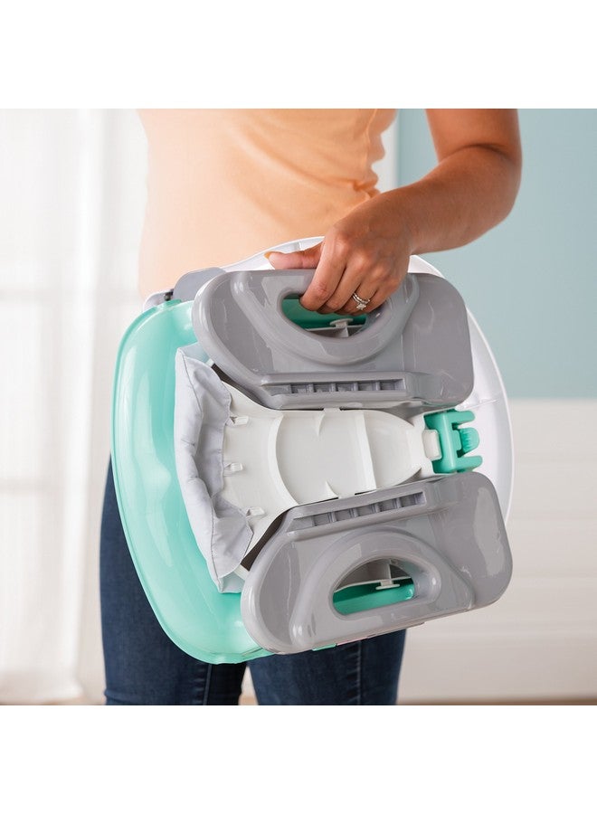 إنجنيونتي مقعد معزز قابل للطي مريح فاخر للجنسين من إنجينيويتي باي سمر مع صينية طعام، وأشرطة كرسي معززة آمنة، ووسادة مقعد قابلة للإزالة، باللون الرمادي - Image 3