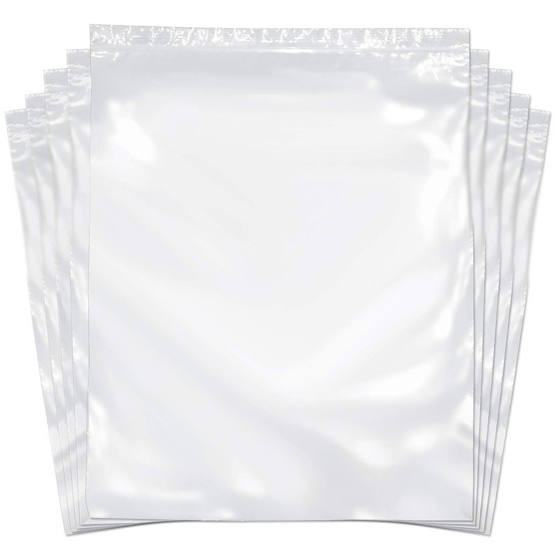 SNL Quality Zipper Lock Extra Large Jumbo Reclosable Clear Disposable Plastic Bags, Strong | 12" X 15" - 2 MIL - 100 Bags