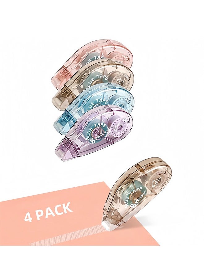 Peachjoy Double Sided Tape Roller - 4 Pack Adhesive Scrapbook Glue Tape Runner Roller for Scrapbooking, Wrapping, School Kids Paper Handicraft, Crafts Gift Wrap and Arts Projects  - Image 1
