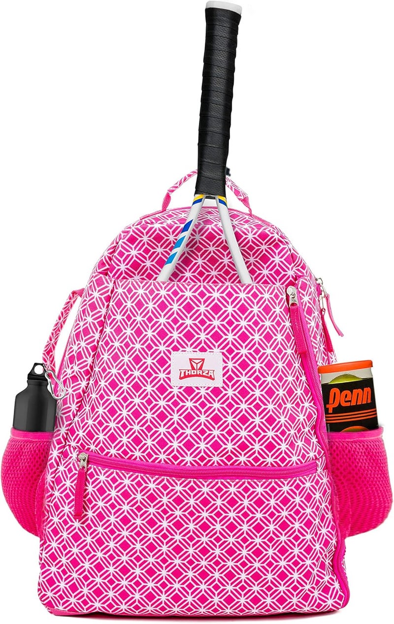 Thorza Tennis Racket Backpack for Women – Lightweight Tennis Bag Stores 2 Rackets, Balls, and Sports Gear – Backpack - Image 1