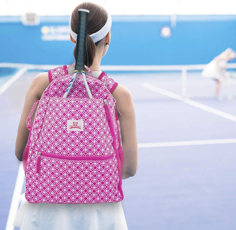 Thorza Tennis Racket Backpack for Women – Lightweight Tennis Bag Stores 2 Rackets, Balls, and Sports Gear – Backpack - Image 5
