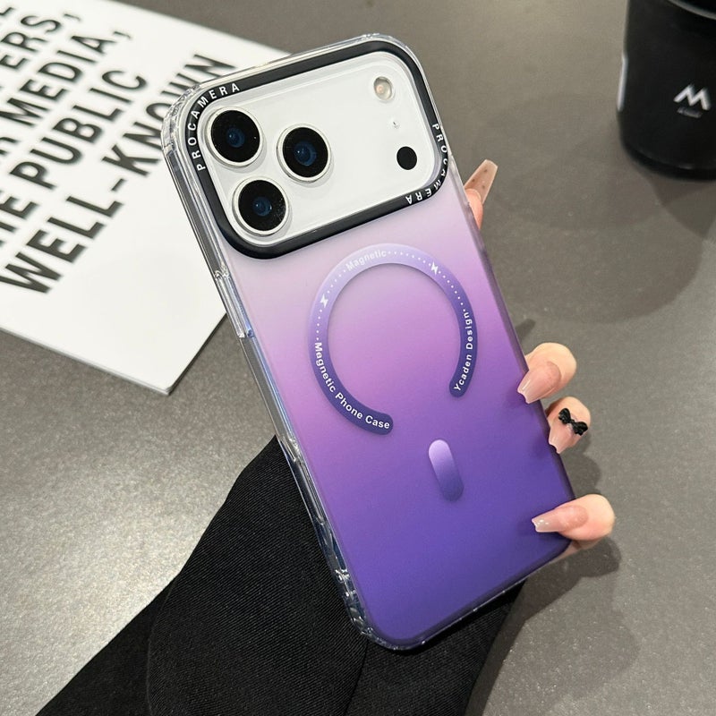 غطاء MagSafe بAcrylic باللون بنفسجي مغناطيسي من الأكريليك لـ iPhone 15 / 15 Plus / 15 Pro / 15 Pro Max مع مغناطيس قوي وتغطية كاملة مع ملمس غير لامع مع مقاوم للخدش للسفر - Image 1