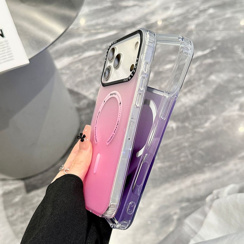 غطاء MagSafe بAcrylic باللون بنفسجي مغناطيسي من الأكريليك لـ iPhone 15 / 15 Plus / 15 Pro / 15 Pro Max مع مغناطيس قوي وتغطية كاملة مع ملمس غير لامع مع مقاوم للخدش للسفر - Image 4