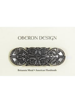 Oberon Design Celtic Peacock Hair Clip, Hand Crafted Metal Barrette Made in the USA with a Medium 70mm by Oberon Design  - Image 2