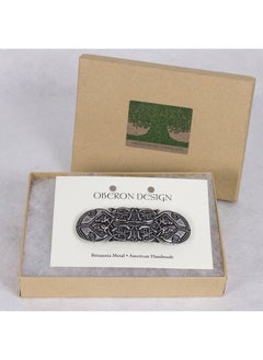 Oberon Design Celtic Peacock Hair Clip, Hand Crafted Metal Barrette Made in the USA with a Medium 70mm by Oberon Design  - Image 3