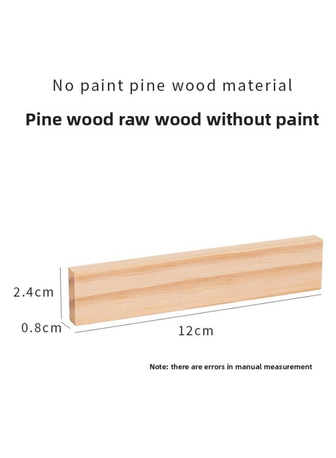 300p Colorful Wooden Building Blocks Logs Solid Wood Kindergarten Construction Wooden Toy Barreled Capule-Color:180p Original +60p Color (color Box + Storage Bag)-Specifications:Pine  - Image 4