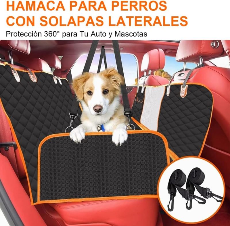 Dog Car Seat Cover: 135x146 CM Black Waterproof Polyester - Anti-Slip Scratch-Resistant Hammock Design for Pet Car Travel Home Use - Image 2
