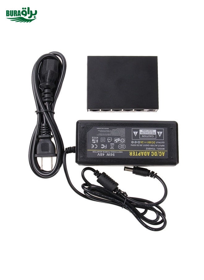 5 Ports 10/100Mbps POE Switch IEEE802.3af Power Over Ethernet Network Switch for IP Camera VoIP Phone AP Devices