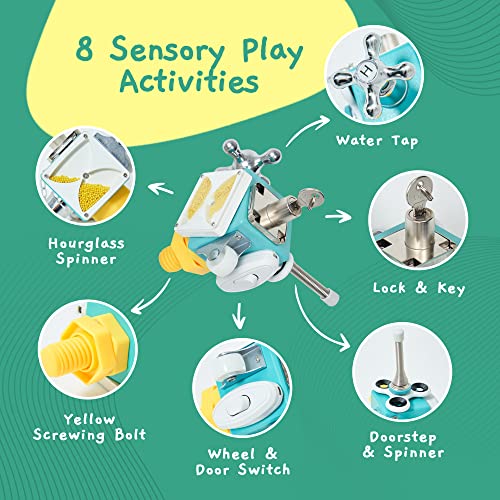 Jumble Dream Busy Cube Sensory Toys for Toddlers is a Handmade Montessori Fidget Cube Wooden Busy Board Baby Activity Cube Travel Toy for Children with Autism Toys ADHD 1 2 3 - Image 5