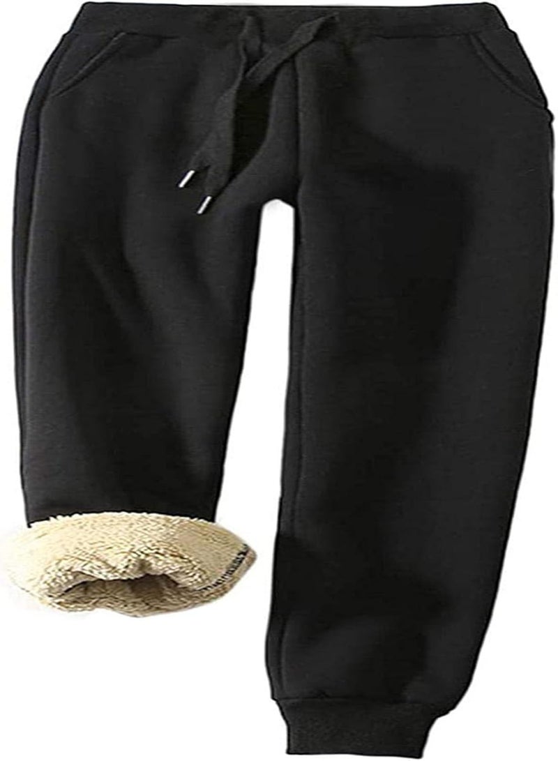 GGOOT Sherpa Lined Sweatpants, Women's Fleece Lined Joggers Thermal Sweatpants Warm Winter Sherpa Trousers with Drawstring for Women Winter, Fleece Jogger, Athletic Sweatpants Warm Track Pants  - Image 1