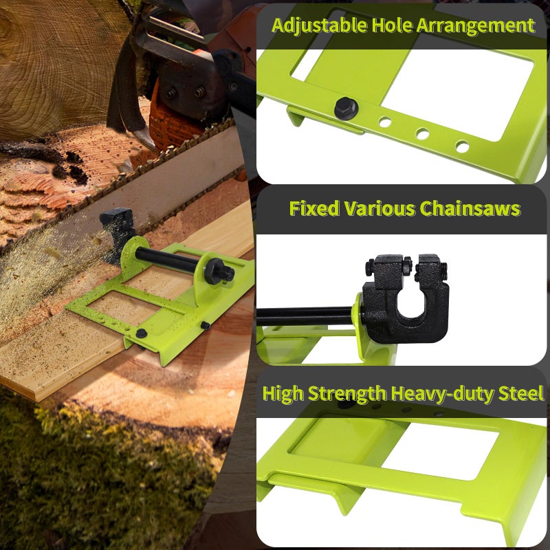 Zihvfzu Vertical Portable Chainsaw Wood Cutting Tool, Lumber Cutting Guide for Cutting Wooden Boards and Wood in Sawmill Factories - Image 3