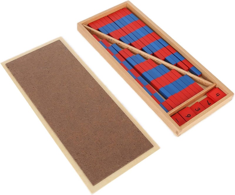 Numerical Rods, Wooden Math Learning Rods Including Red Blocks and, Counting Sticks for Children with Storage Box for Toddlers 3 to 6 Years Old - Image 3