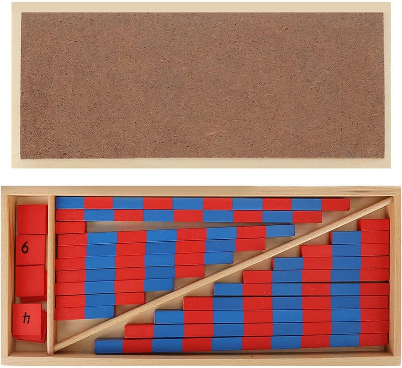 Numerical Rods, Wooden Math Learning Rods Including Red Blocks and, Counting Sticks for Children with Storage Box for Toddlers 3 to 6 Years Old - Image 5