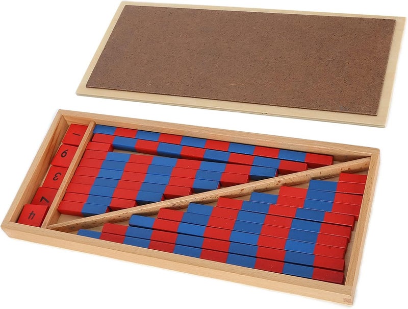 Numerical Rods, Wooden Math Learning Rods Including Red Blocks and, Counting Sticks for Children with Storage Box for Toddlers 3 to 6 Years Old - Image 4