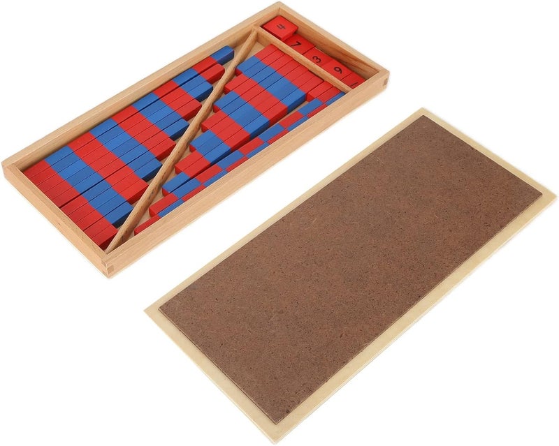 Numerical Rods, Wooden Math Learning Rods Including Red Blocks and, Counting Sticks for Children with Storage Box for Toddlers 3 to 6 Years Old - Image 2