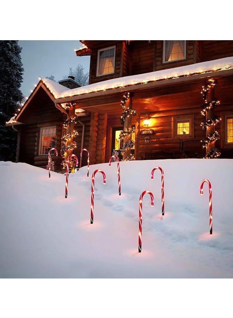 تابيت 5 قطع من مصابيح الكريسماس تعمل بالطاقة الشمسية IP65 مقاومة للماء ومصابيح LED خرافية، زينة الكريسماس على شكل رنة شجرة الكريسماس وأجراس سانتا للحديقة والفناء والزفاف (حلوى) - Image 5