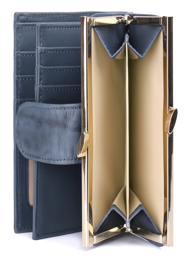 Buxton Heiress Double Cardextm Wallet (Navy-Blue) - Image 5