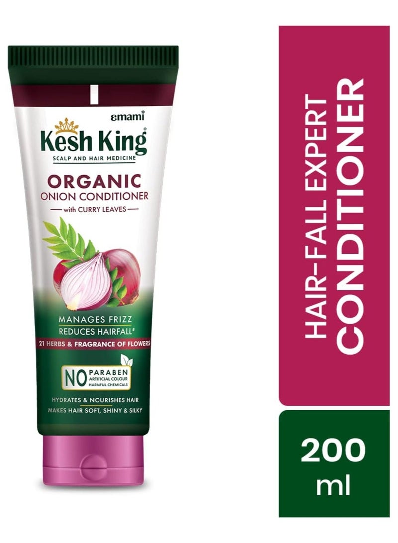 Kesh King Organic Onion Conditioner with Curry Leaves for hydrated and nourished hair 200ml - Image 1