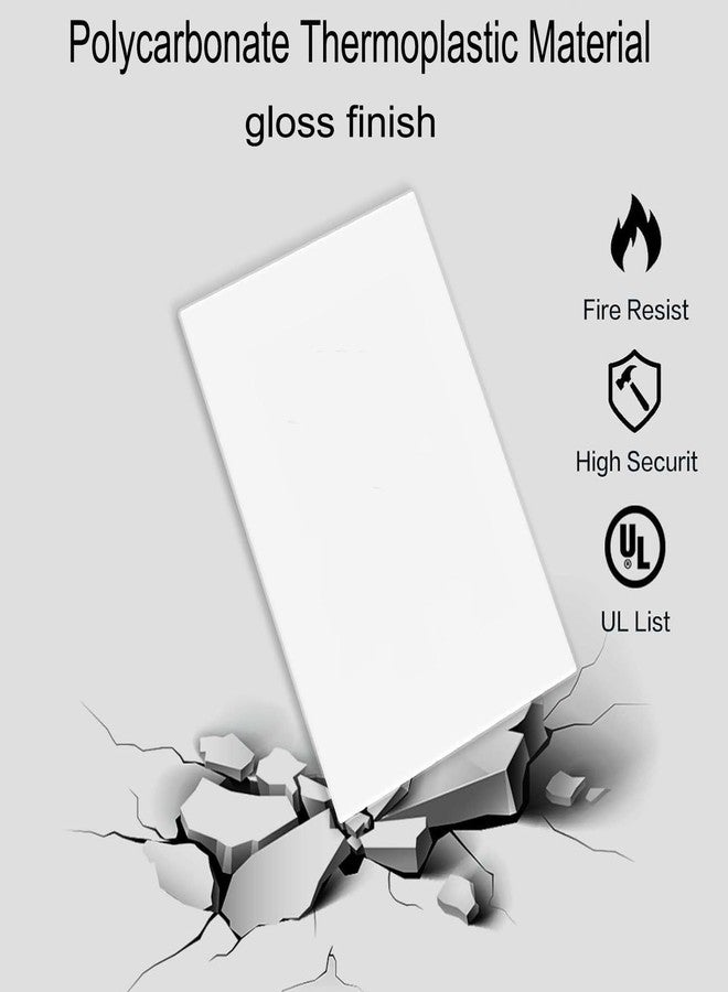 ZEFTV Screwless Blank Wall Plates 1-Gang Blank Switch Outlet Electrical Cover Pate Unbreakable Thermoplastic Faceplate for Decorative Receptacle Outlet Switch, White (4 Pack) - Image 2
