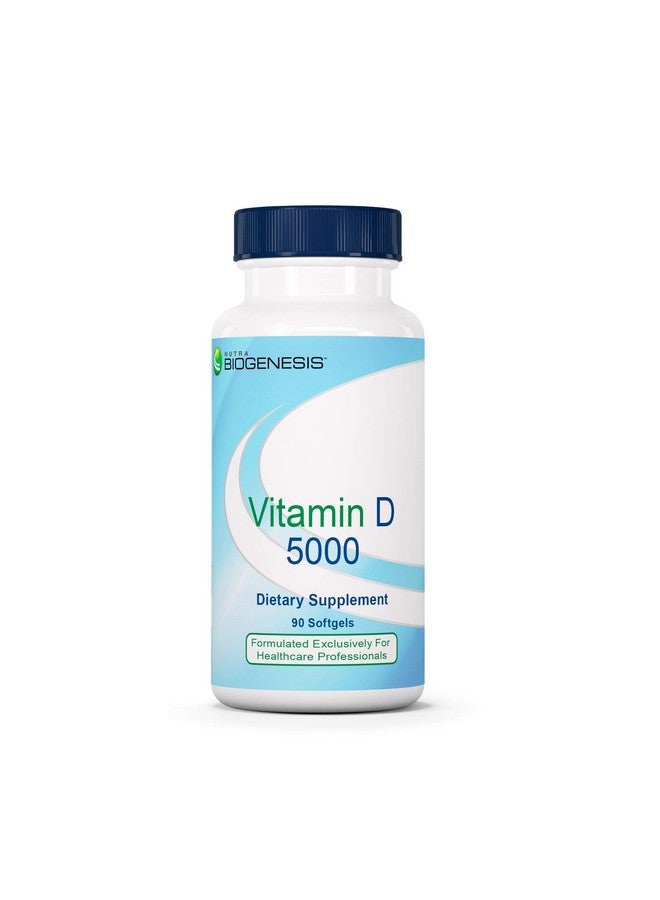 Nutra Biogenesis Vitamin D 5000 - Vitamin D3 5000 IU Softgel Capsules for Men and Women, VIT D Supplement for Immune Support, Healthy Teeth & Bone Health - 90 Softgels - Image 1