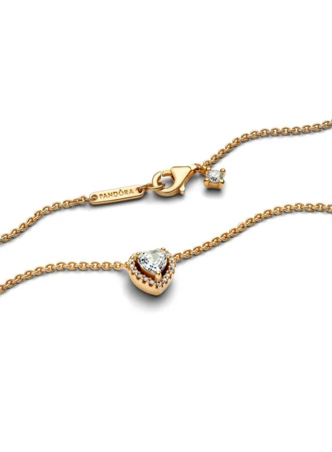 PANDORA Clear Sparkling Heart Collier Necklace for Women | Best Price UAE